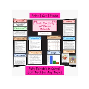 Science Fair Project | Scientific Method Static Electricity | STEM Activity | Easy Science Experiment | Printable PDF