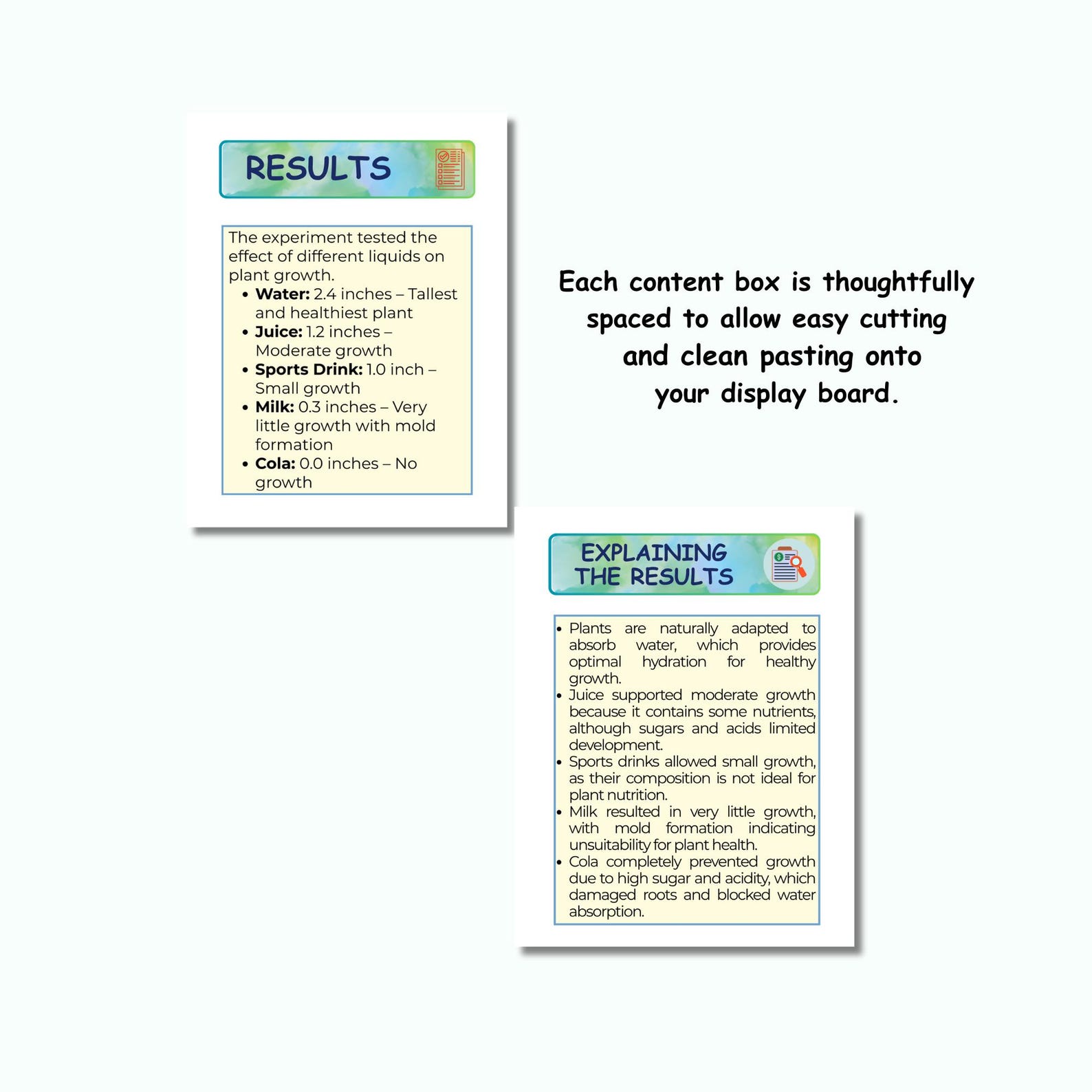 Science Fair Project Printable – STEM Trifold Display – US Letter ...