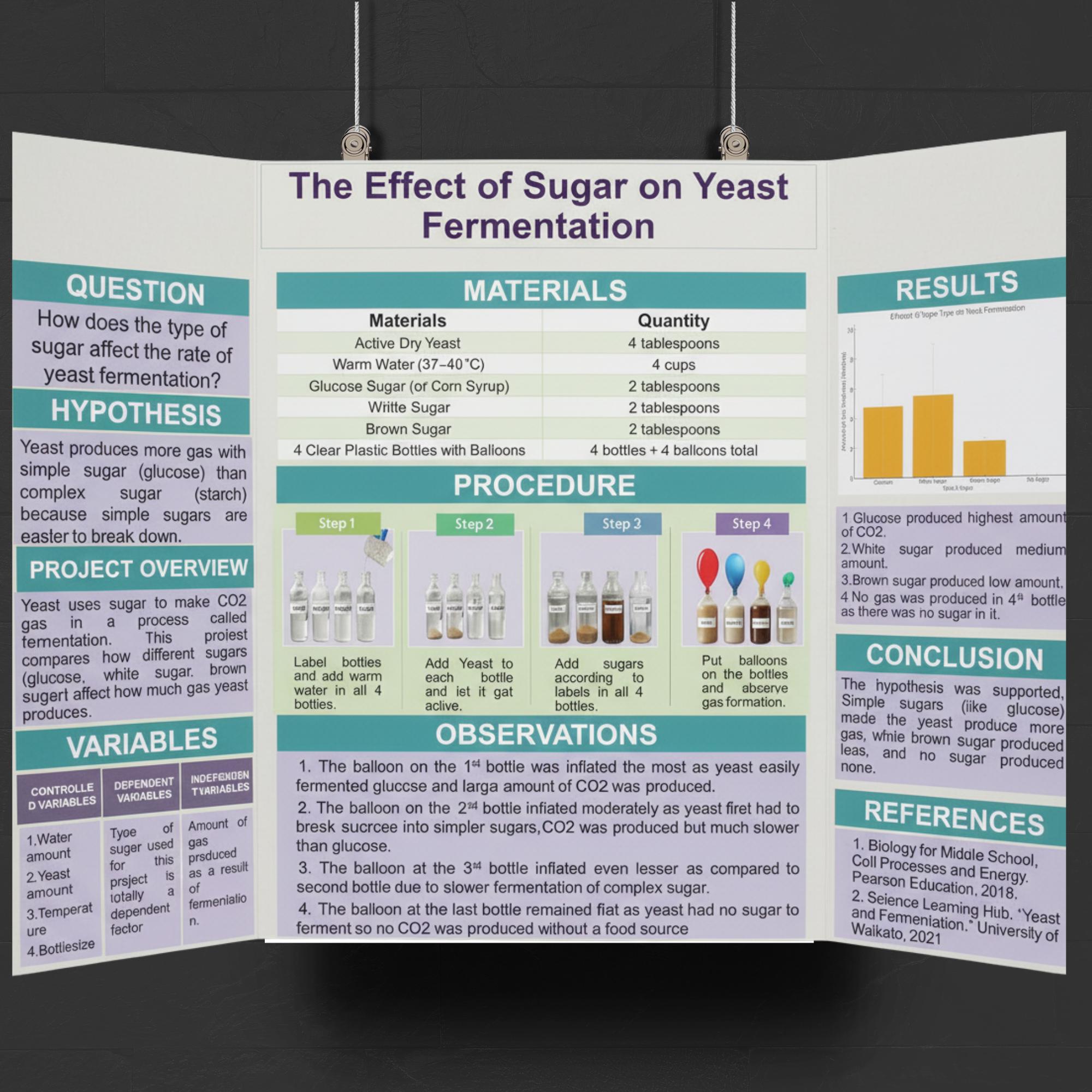 Editable Science Fair Poster & Template | STEM Trifold Display ...