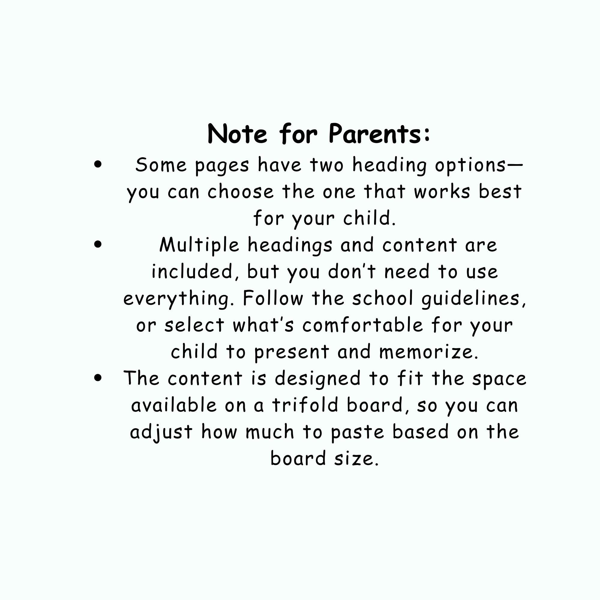 Science Fair Project Printable – STEM Trifold Display – US Letter ...