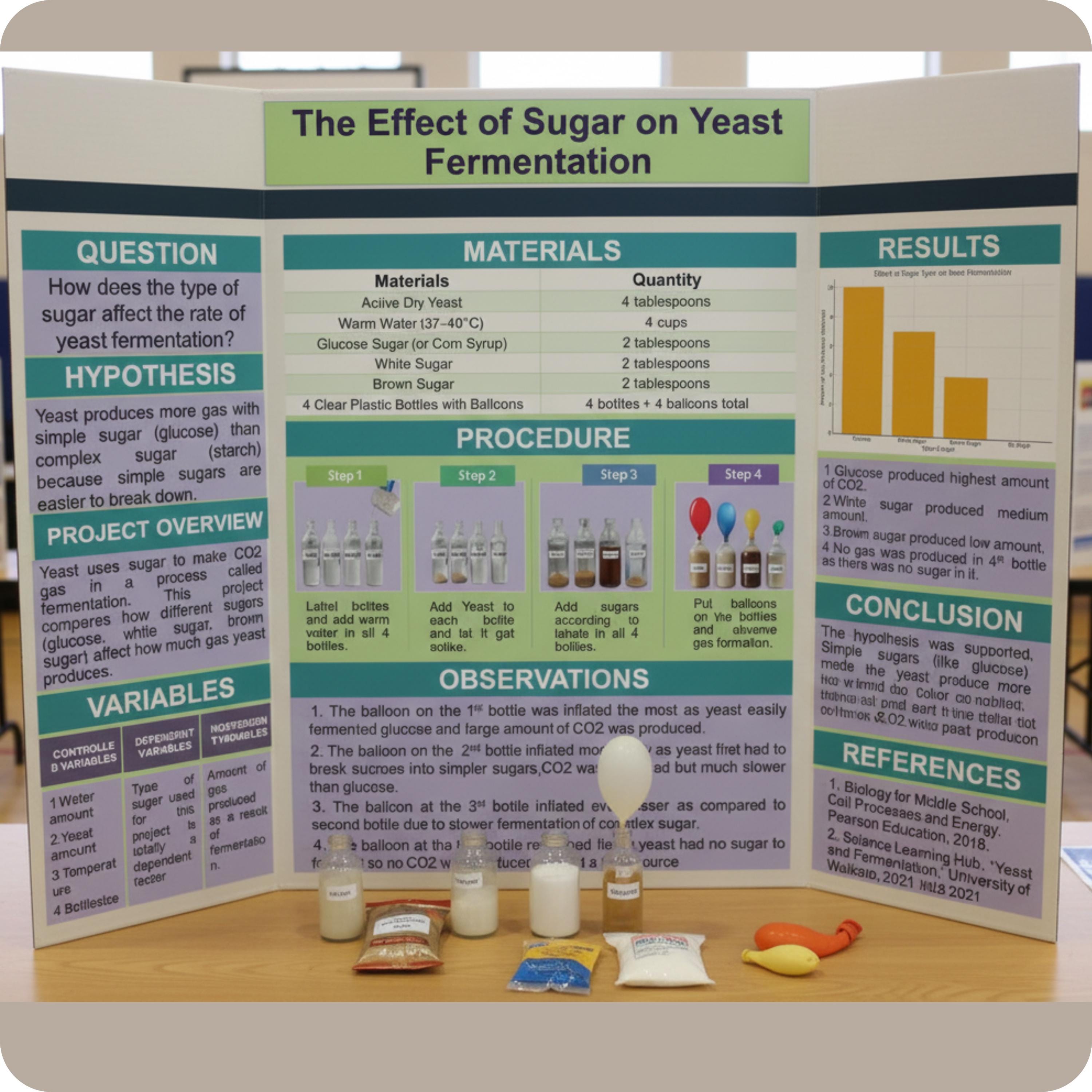 Editable Science Fair Poster & Template | STEM Trifold Display ...