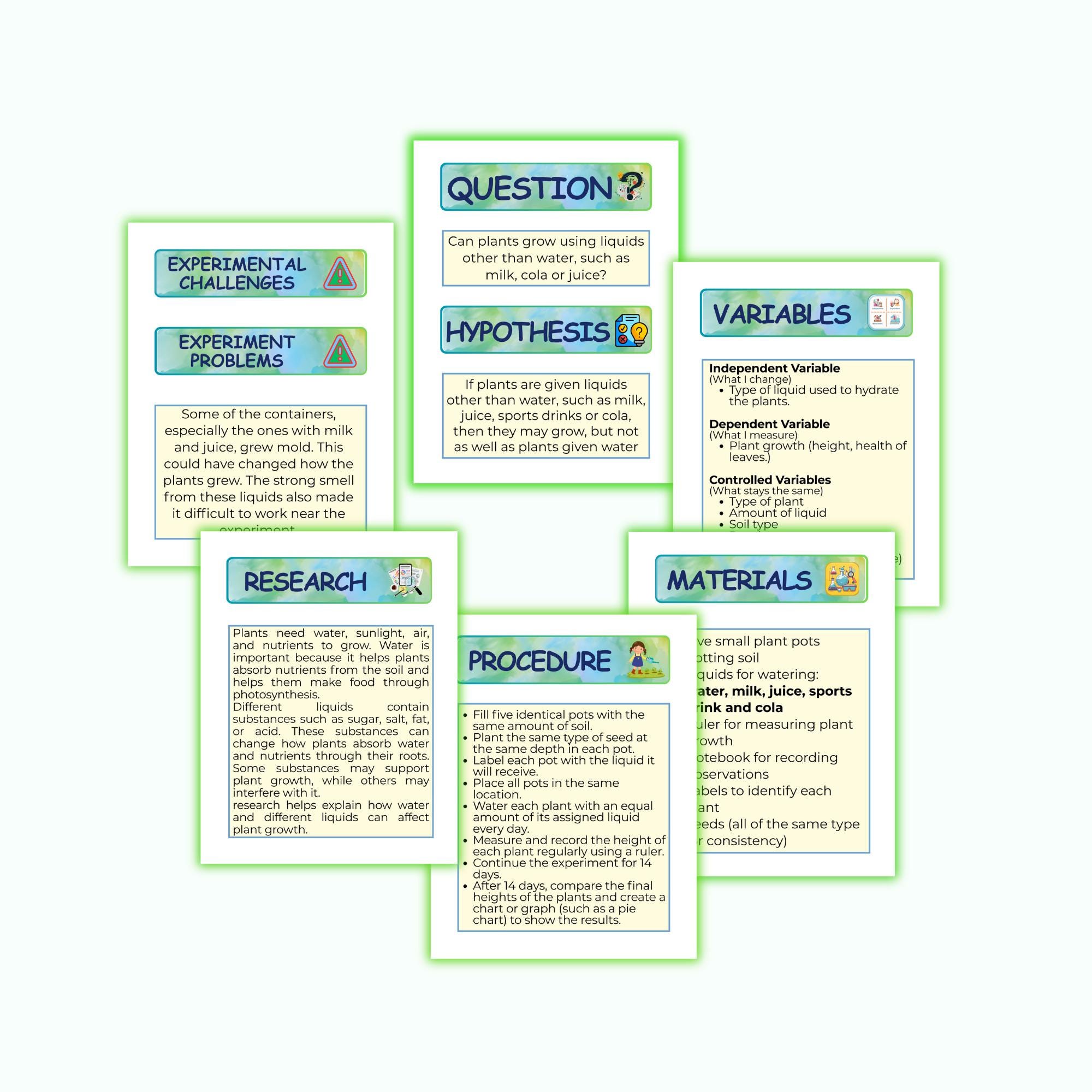Science Fair Project Printable – STEM Trifold Display – US Letter ...