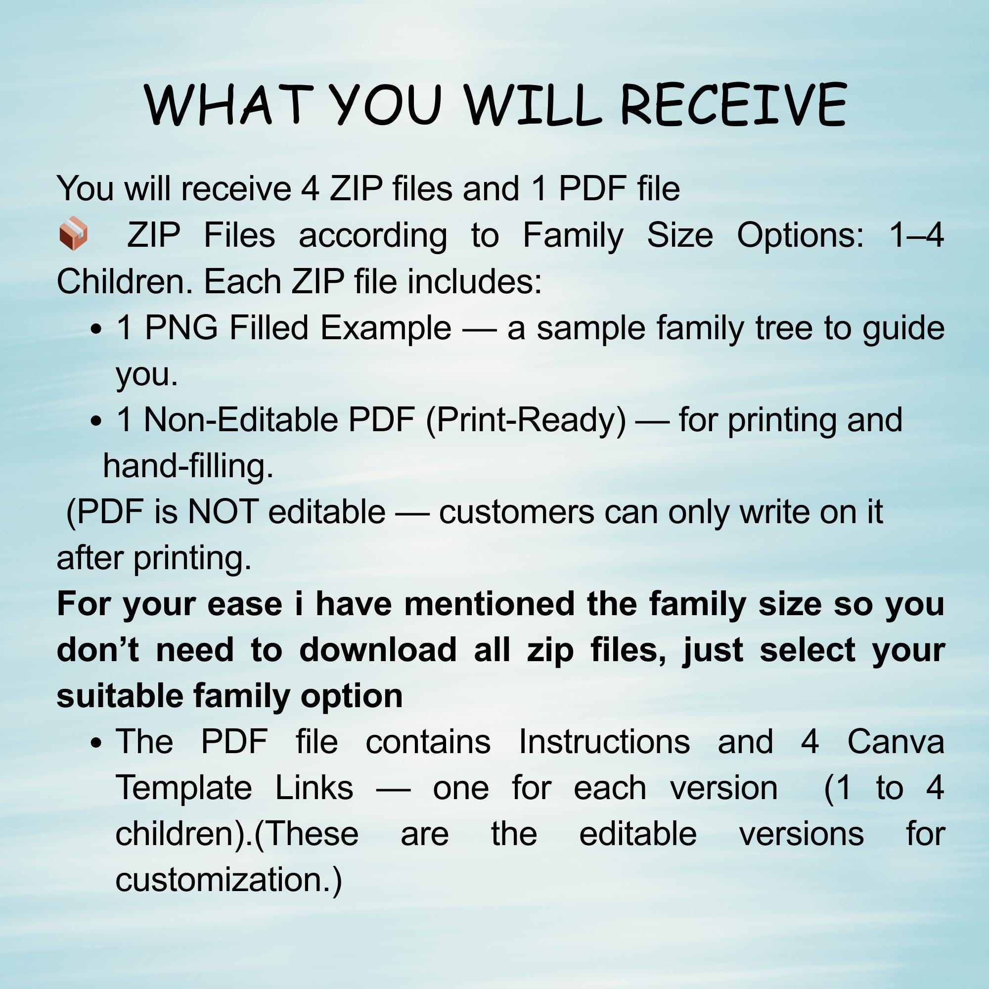 Family Tree Template 5 Generation | Editable Canva Pedigree Chart ...