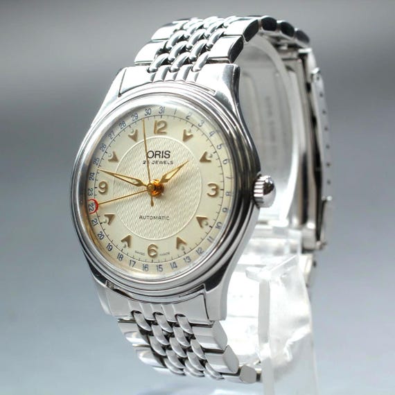 ORIS 7470 Pointer Date White Dial 34mm White Dial… - image 3