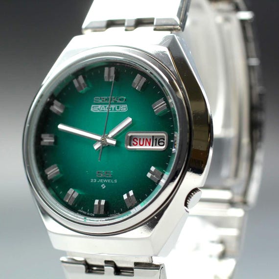 SEIKO 5 Actus 6106-8680 Green Dial Men's Automatic Watch From