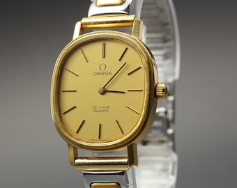 Omega De Ville cal.1330 ref.191.0046 Gold Square Quartz Men's Watch [Near Mint]
