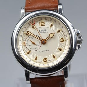 Oris pointer date 7467 automatic small second men's watch [near mint paper] image 3