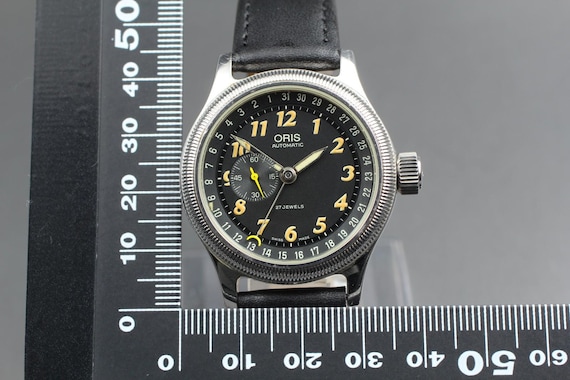 Oris big crown pointer date 7482c automatic black… - image 9