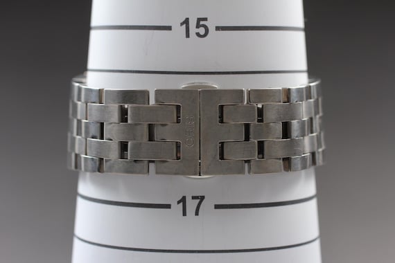 S size ORIS Rectangular 7622 Day Date Black Dial … - image 11