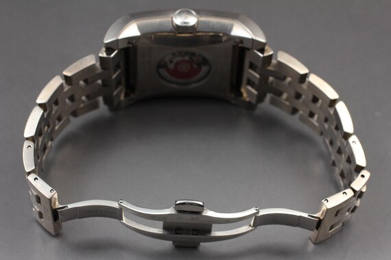 S size ORIS Rectangular 7622 Day Date Black Dial … - image 9