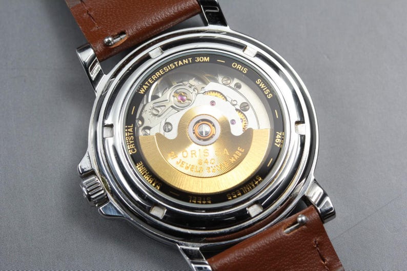 Oris pointer date 7467 automatic small second men's watch [near mint paper] image 9