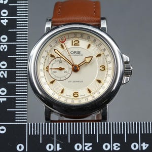 Oris pointer date 7467 automatic small second men's watch [near mint paper] image 10