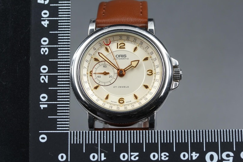 Oris pointer date 7467 automatic small second men's watch [near mint paper] image 10