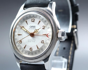 Vintage ORIS Pointer Date Small Seconds White Dial 32mm - Etsy