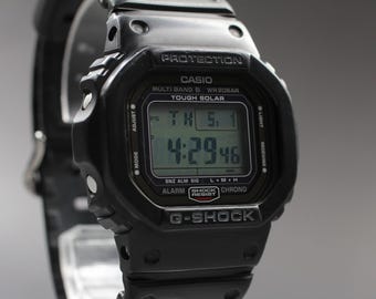 Custom Black Stainless Steel Casio G-shock: Tough Solar Atomic