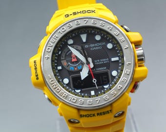 Reloj de cuarzo Casio G-Shock Gulfmaster GWN-1000-9AJF amarillo para hombre [N Mint Paper]