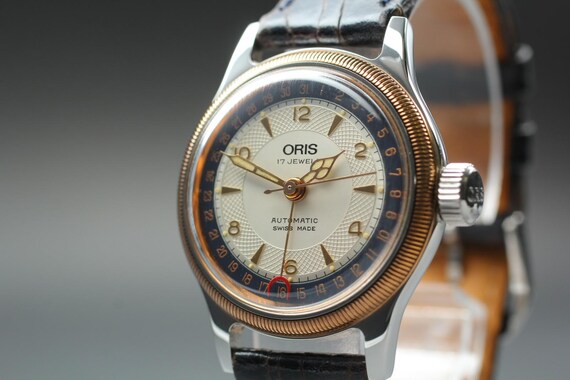 Oris big crown pointer date 7400b 32mm purple aut… - image 1