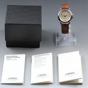 Oris pointer date 7467 automatic small second men's watch [near mint paper] image 5