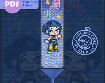 K-Pop Demon Hunters Cross Stitch Bookmark Pattern. Zoey PDF Pattern.