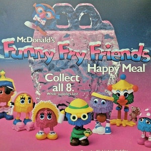McDonalds 1989 Funny Fry Friends Happy Meal Toy #8 Sweet Cuddles NEW SEALED NOS 