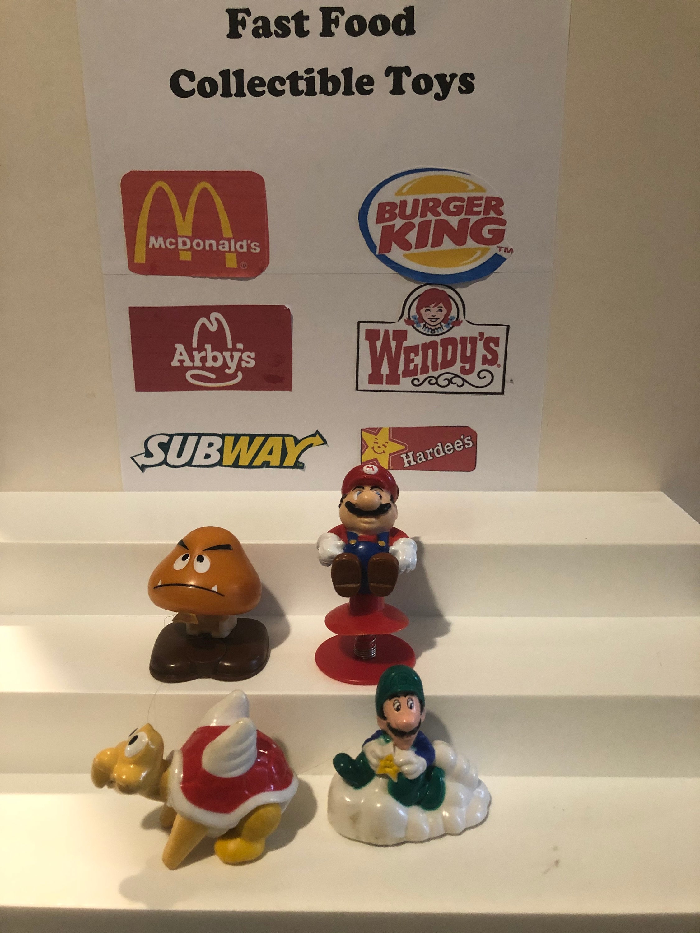 Super Mario Nintendo McDonalds Happy Meal Toys Set 4 Lot Vtg Etsy