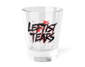 Vaso de chupito de lágrimas de izquierda