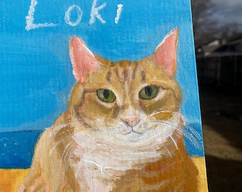 Retrato personalizado de mascota a partir de una foto / Regalo personalizado para perros y gatos / Ilustración de mascota dibujada a mano