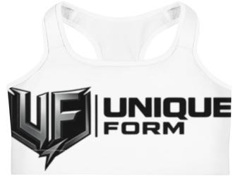 Sujetador deportivo Unique Form / Top de yoga acolchado / Bralette de entrenamiento de alto impacto / Top corto deportivo para mujer / Entrenamiento físico que absorbe la humedad