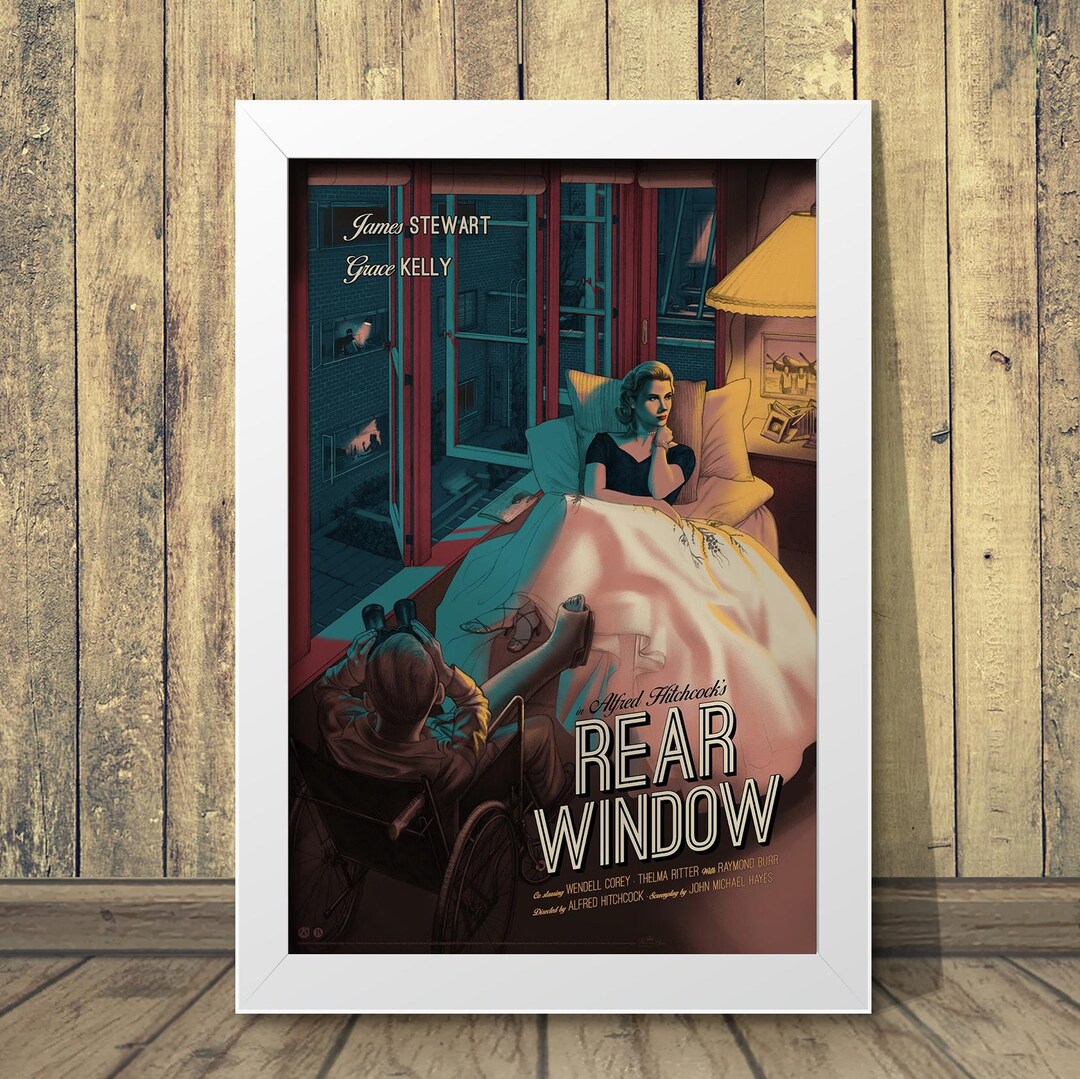 Rear Window Movie Poster - Classic Vintage Canvas Art Print - Poster ...