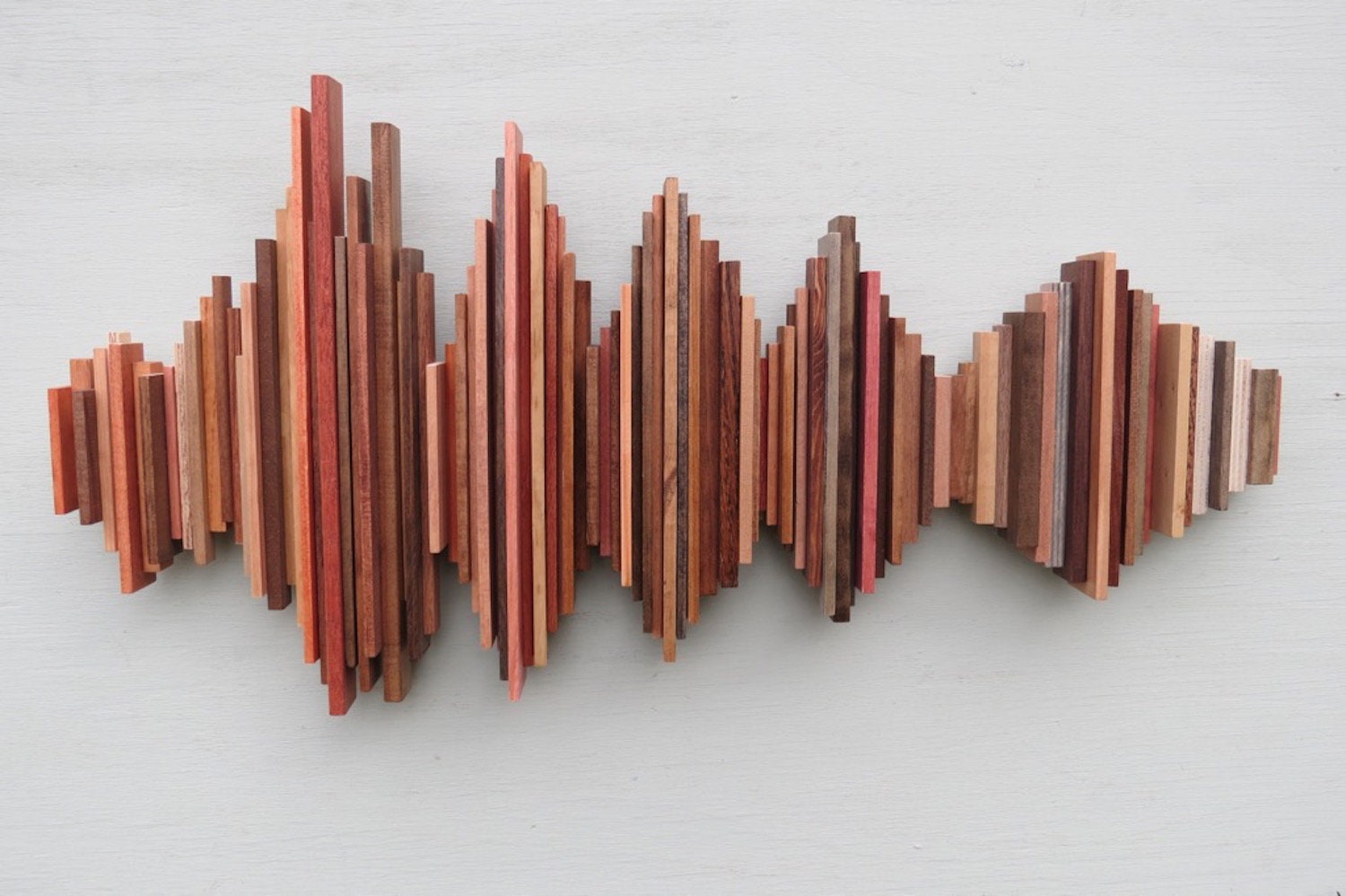 20 Inch Custom Sound Wave Art, Wood Soundwave Wall Sculpture