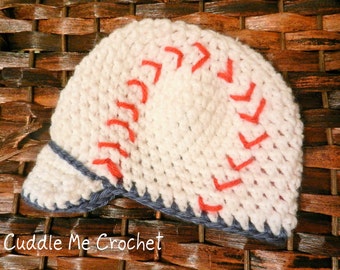 Crochet Baby Baseball Hat