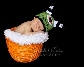 Mommy's Little Monster Crochet Baby Hat