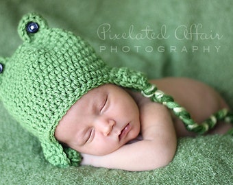 Little Frog Crochet Baby Hat