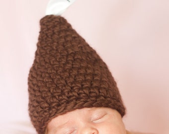 Crochet Baby Chocolate Kisses Hat