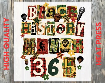 Black History Month 365 African American History DTF Transfer: Afro Heritage  Ready to Press