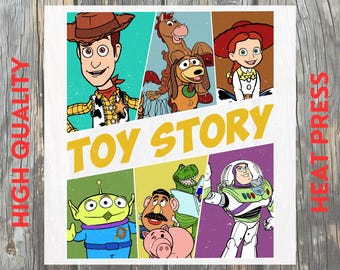 Toy Story Woody Buzz Lightyear Jessie DTF Transfer: Kids Birthday Ready to Press