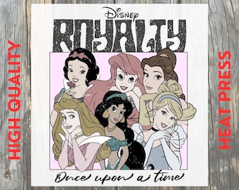 Princess Royalty Fairy Tale Once Upon a Time DTF Transfer: Magical Girls Ready to Press