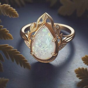 Mode Damen 18k Gold Plated Simulierter Opal Oval Ring, funkelnde Hochzeit Verlobungsband, Brautschmuck, Versprechen Geschenk, Stapelbar