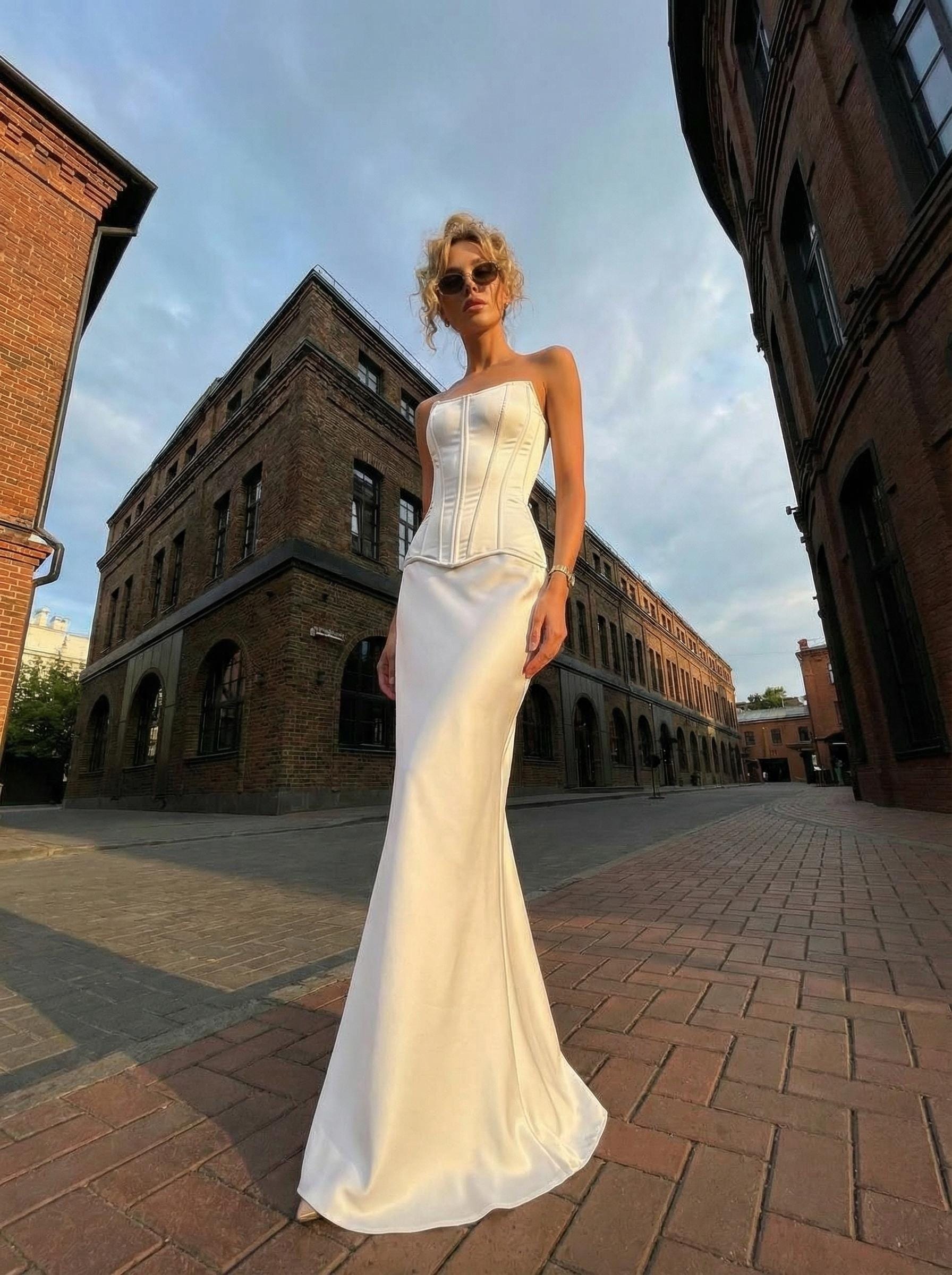 White Beaded Corset Dress - Etsy White Beaded Corset Dress - Etsy