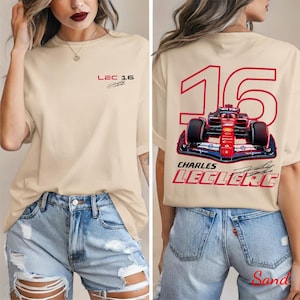Charles Leclerc F1 Number 16 T-Shirt - Ferrari Fan Gift CL16