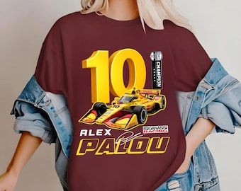 アレックス・パロウ #10 インディカーチャンピオン レーシングTシャツ、モータースポーツファンTシャツ
