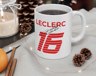 Leclerc Ferrari Mug – Formula 1 Driver 16 Ceramic Coffee Cup