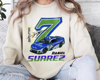 ダニエル・スアレス #7 レーシングシャツ、NASCARグラフィックTシャツ、モータースポーツファン向けアパレル