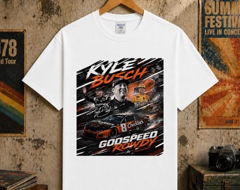 ヴィンテージ ゴッドスピード ラウディ シャツ | カイル・ブッシュ NASCAR レーシング Tシャツ（メンズ、レディース、キッズ用） | ラウディ ネーション カー グラフィック アパレル | 家族向けレーシングギフト