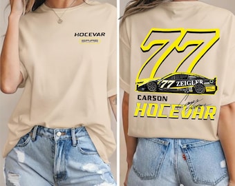 カーソン・ホセバー #77 レーシングシャツ、NASCARドライバーグラフィックTシャツ、モータースポーツファンアパレル