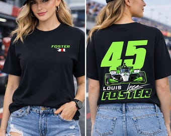 ルイス・フォスター #45 インディカー・レーシングファンTシャツ、ラハル・レターマン・ラニガン・モータースポーツTシャツ
