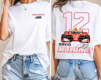 デビッド・マルカス #12 レーシングシャツ、チーム・ペンスキー インディカー ファンTシャツ