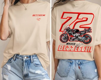 MotoGP マルコ ベッツェッキ レーシング シャツ – ライダー番号 72 モーターサイクル ファン T シャツ