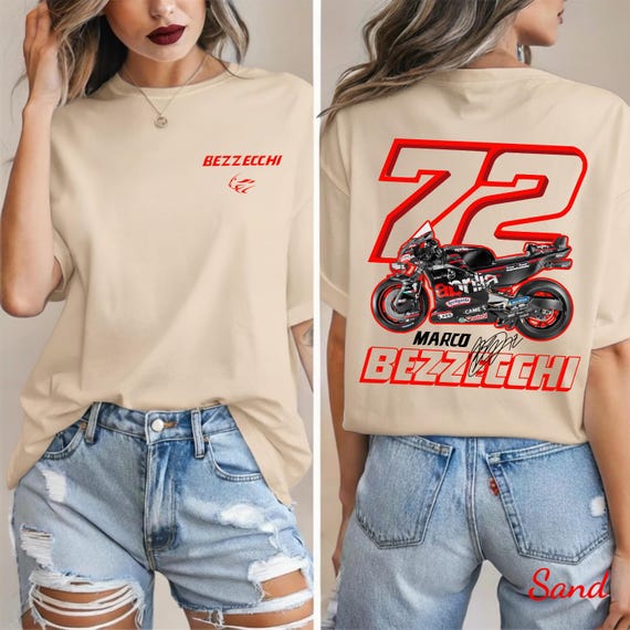 MotoGP Marco Bezzecchi Racing Shirt – Rider Number 72 Motorcycle Fan Tee