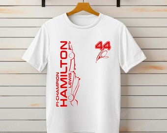 Camiseta de campeón número 44 de Lewis Hamilton – Camiseta de leyenda de las carreras de Fórmula 1 de Mercedes